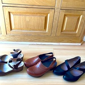 Selling three pairs of dansko shoes all great condition